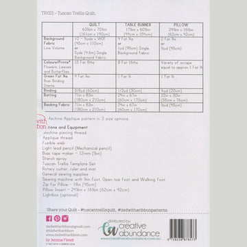 Tuscan Trellis Quilt Pattern