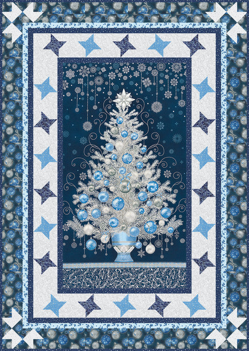 Dazzling Tree - Navy Free Quilt Pattern