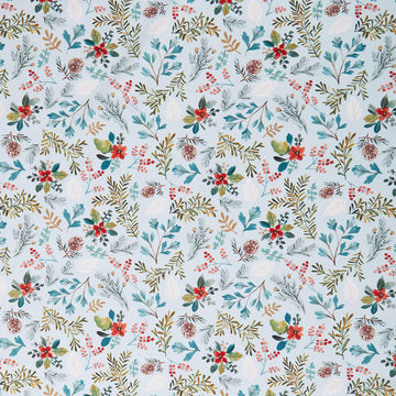 Baby It's Cold Outside - Festive Flora Sky Yardage
