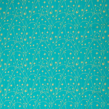 Holly Jolly - Star Garland Peacock Yardage