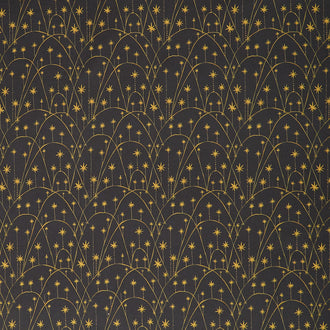 Holly Jolly - Star Garland Slate Yardage