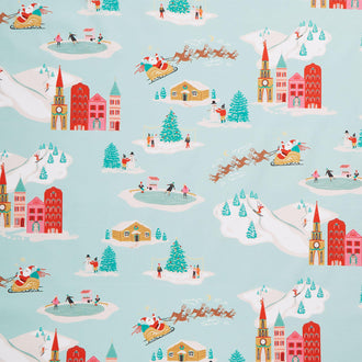 Holly Jolly - Holiday Toile Glacier Yardage
