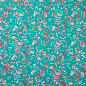 Holly Jolly - Holiday Candy Peacock Yardage