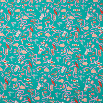 Holly Jolly - Holiday Candy Peacock Yardage