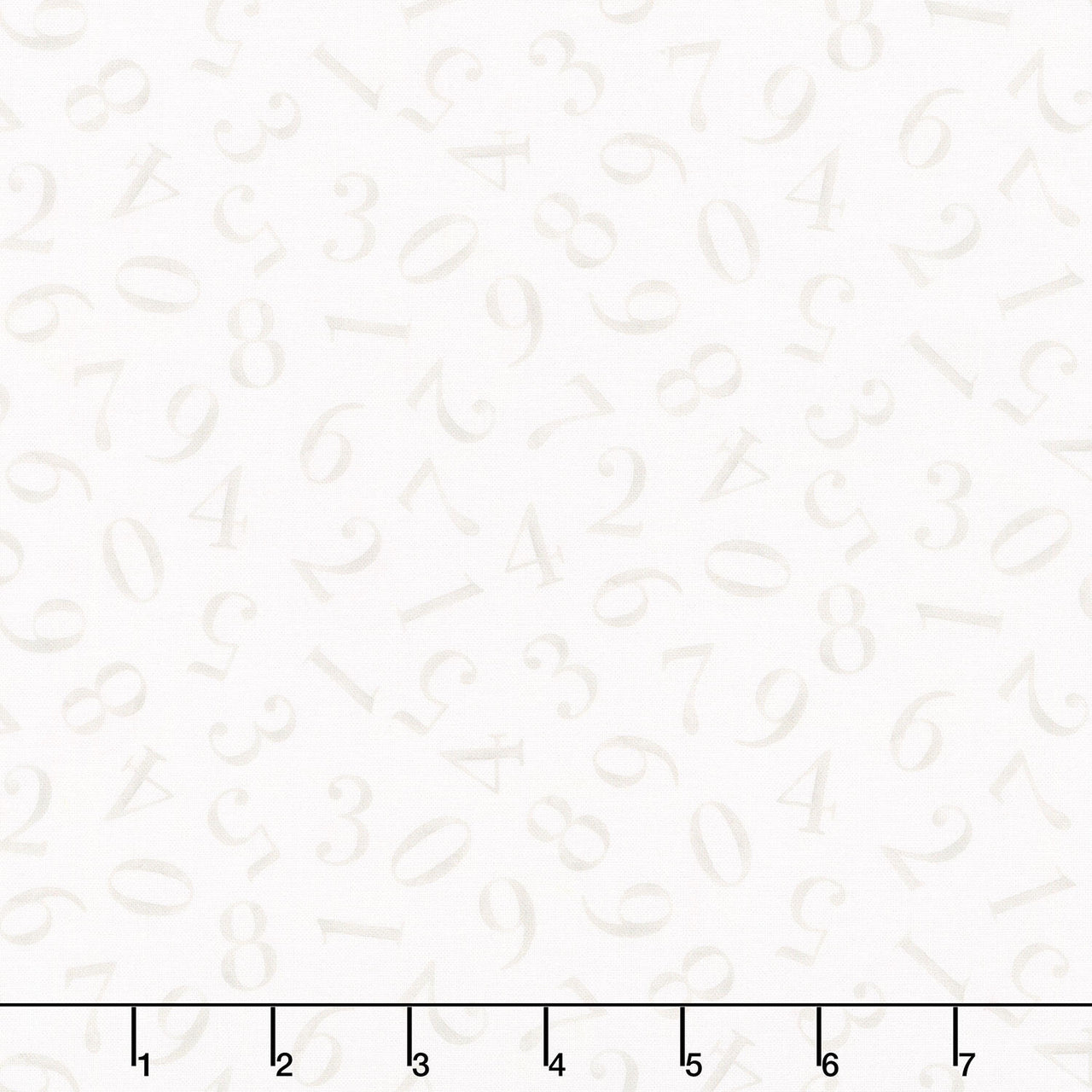 Count On Me - Numbers White Yardage