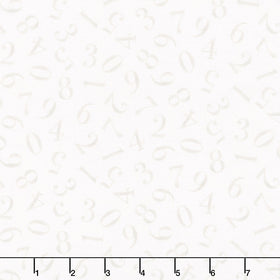 Count On Me - Numbers White Yardage