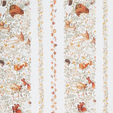 Count On Me - Woodland Friends Stripe White Yardage