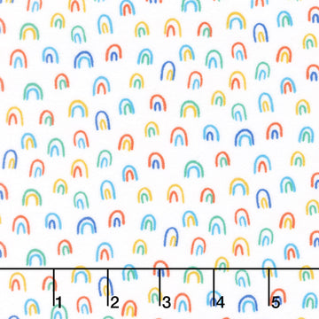 Stomping Ground Flannel - Over The Rainbow Flannel White Yardage