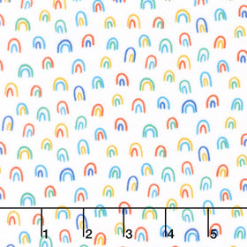 Stomping Ground Flannel - Over The Rainbow Flannel White Yardage