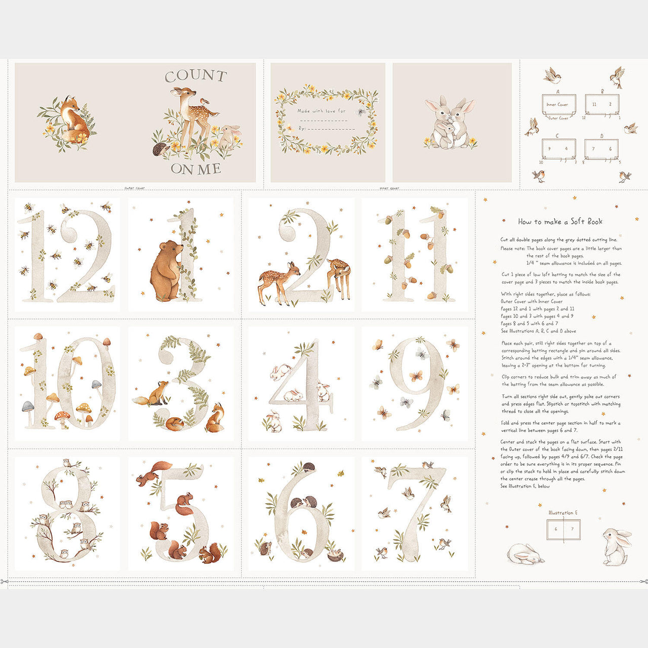 Count On Me - Count On Me Animals Book White Panel