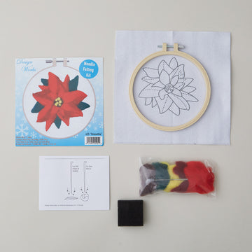Poinsettia Needle Felting Kit