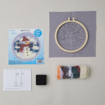 Snowman Needle Felting Kit