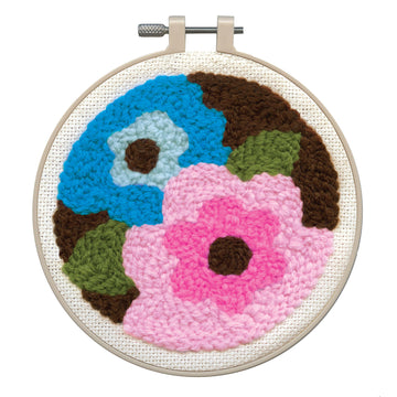 Retro Floral Punch Needle Kit