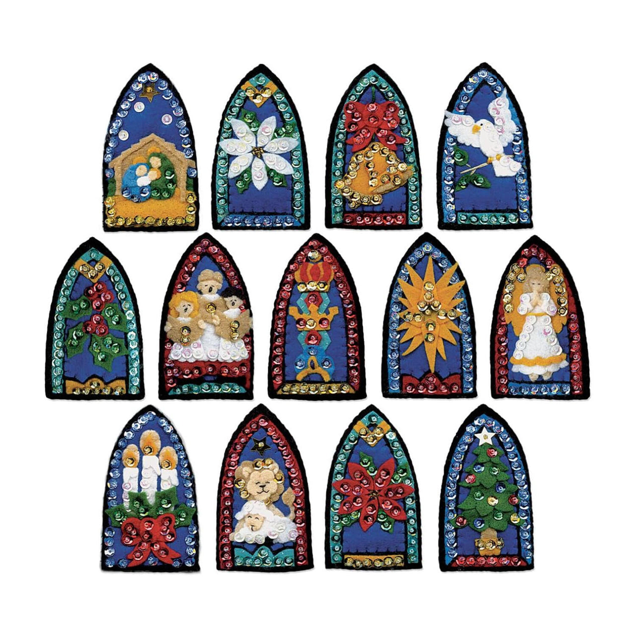 Stained Glass Felt Ornaments Kit