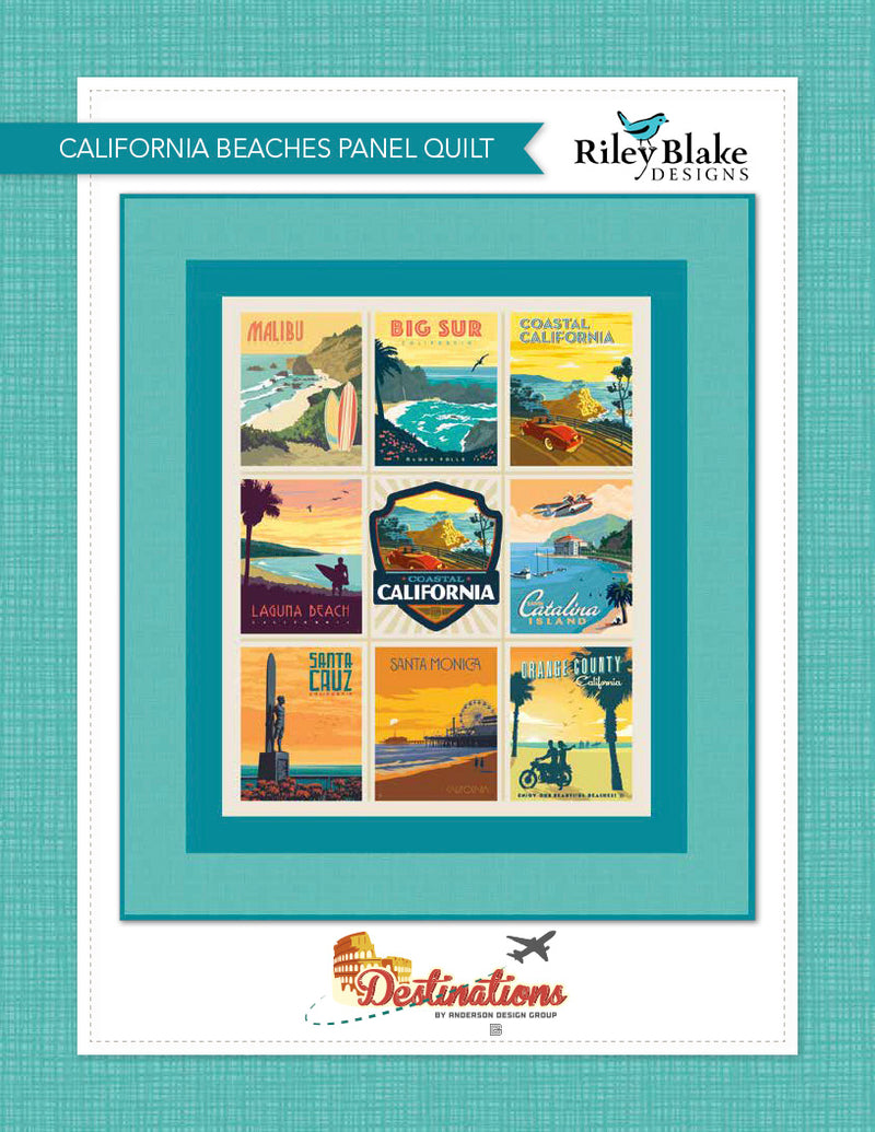 California Design Patterns California Beaches Free Quilt Pattern
