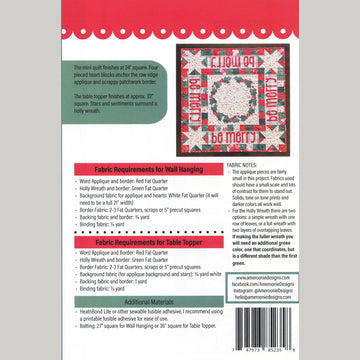 Be Merry Mini Quilt Pattern