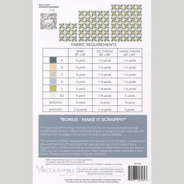 Sandia Sunset Quilt Pattern