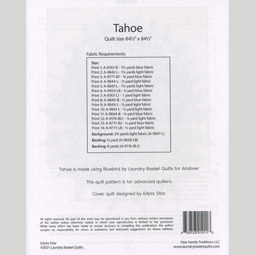Tahoe Quilt Pattern