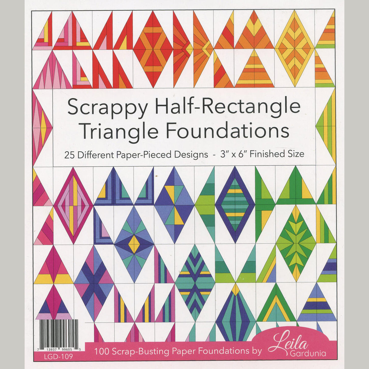 Scrappy Half-Rectangle Triangle Foundations Paper-Piecing Pad