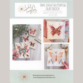 Take Flight Butterfly FPP Quilt Block Pattern