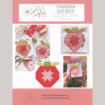 Strawberry FPP Quilt Block Pattern