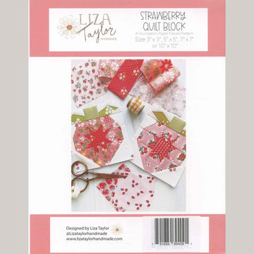 Strawberry FPP Quilt Block Pattern