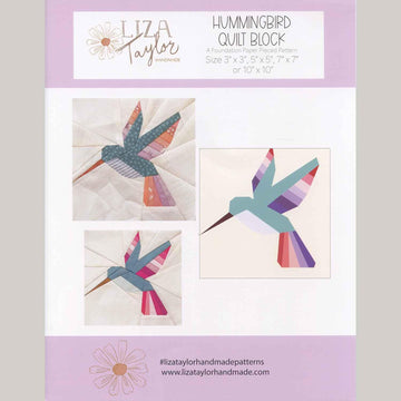 Hummingbird FPP Quilt Block Pattern