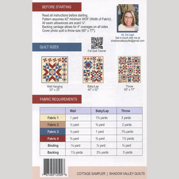 Cottage Sampler Quilt Pattern