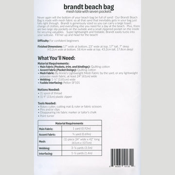 Brandt Beach Bag Pattern