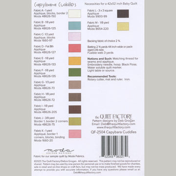 Capybara Cuddles Quilt Pattern