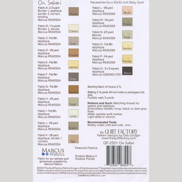 On Safari Quilt Pattern