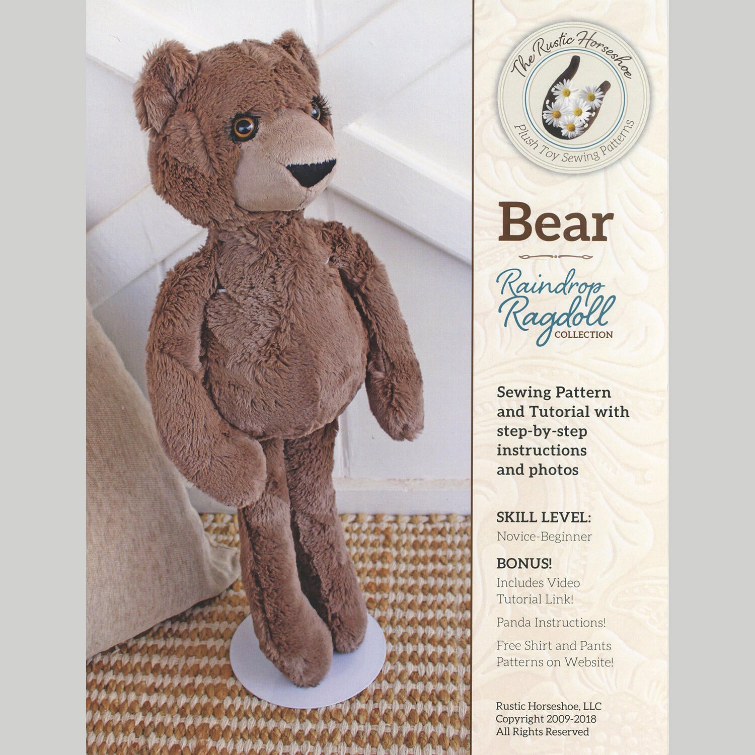 Bear Raindrop Ragdoll Pattern