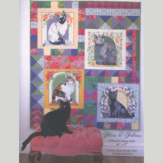 Flora & Felines Parchment Pressing Collage Pattern