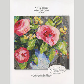 Art in Bloom Collage Quilt Foundation Panel Pattern