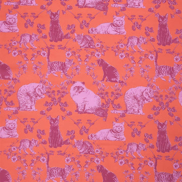 Flora & Felines - Catnip Orange Yardage