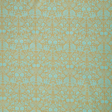 Flora & Felines - Damask Green Yardage