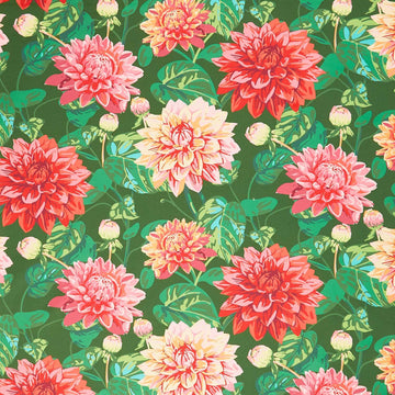 Garden Party - Dahlia Green Yardage