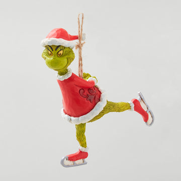 Jim Shore Dr. Seuss Grinch Ice Skating Ornament