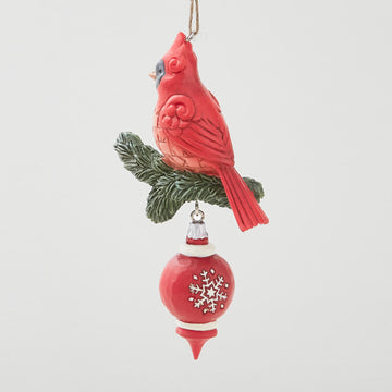 Jim Shore Heartwood Creek Nordic Noel Cardinal Ornament