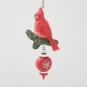 Jim Shore Heartwood Creek Nordic Noel Cardinal Ornament