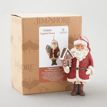 Jim Shore Heartwood Creek Gingerbread Santa Ornament