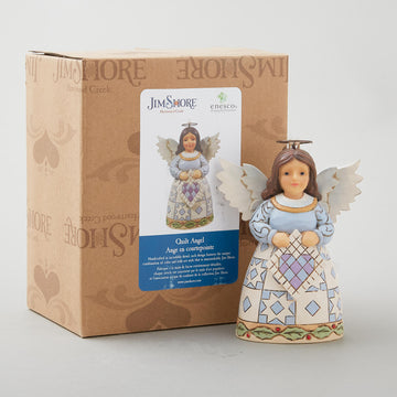 Jim Shore Heartwood Creek Quilt Angel Ornament