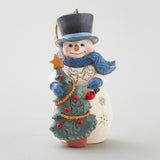 Jim Shore Heartwood Creek Snowman with Tree Ornament