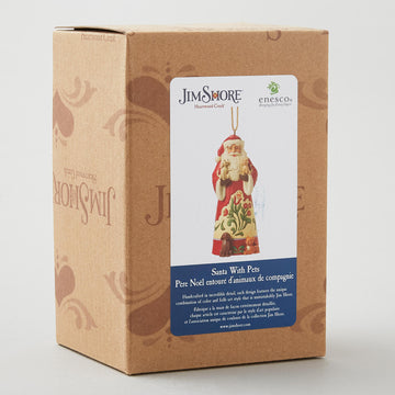 Jim Shore Heartwood Creek Santa with Pets Ornament