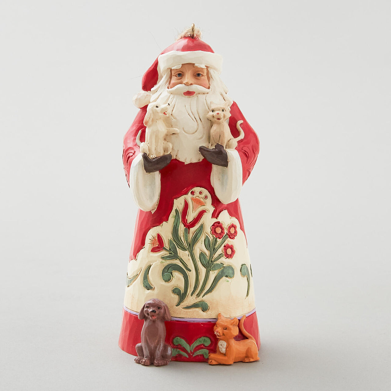 Jim Shore Heartwood Creek Santa with Pets Ornament