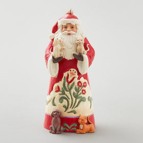 Jim Shore Heartwood Creek Santa with Pets Ornament