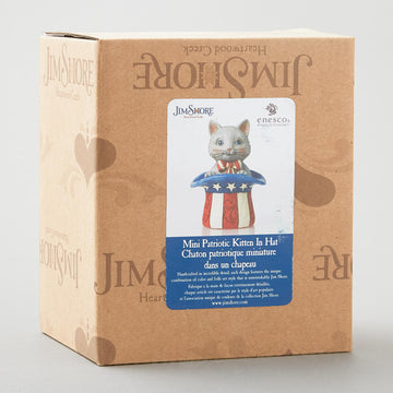 Jim Shore Heartwood Creek Mini Patriotic Kitten Figurine