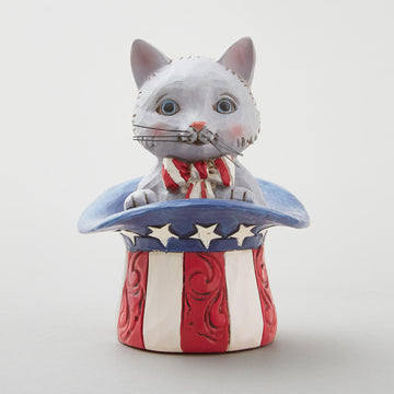 Jim Shore Heartwood Creek Mini Patriotic Kitten Figurine