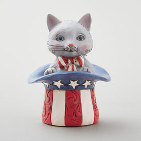 Jim Shore Heartwood Creek Mini Patriotic Kitten Figurine