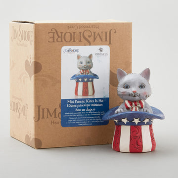 Jim Shore Heartwood Creek Mini Patriotic Kitten Figurine